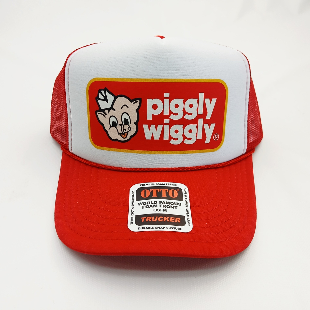 OTTO Red and White Piggly Wiggly Foam Trucker Hat